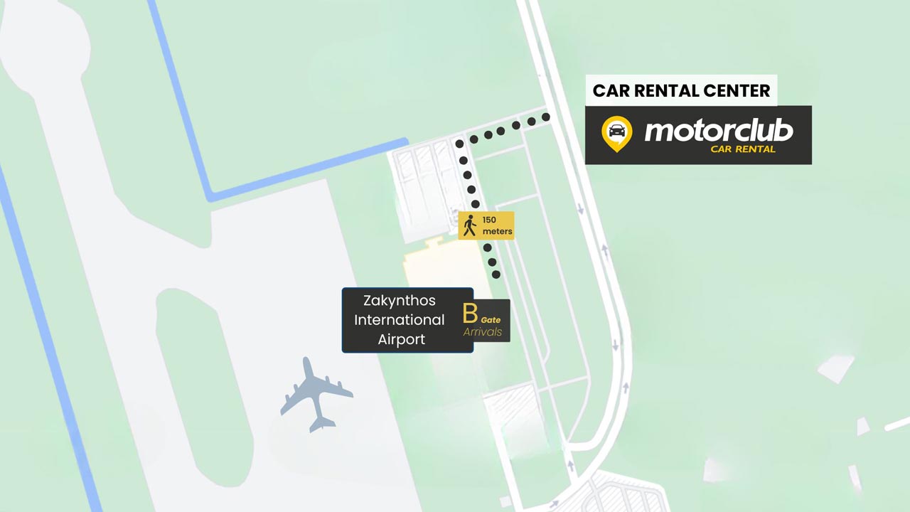 rent a car in Zakynthos airport Zante